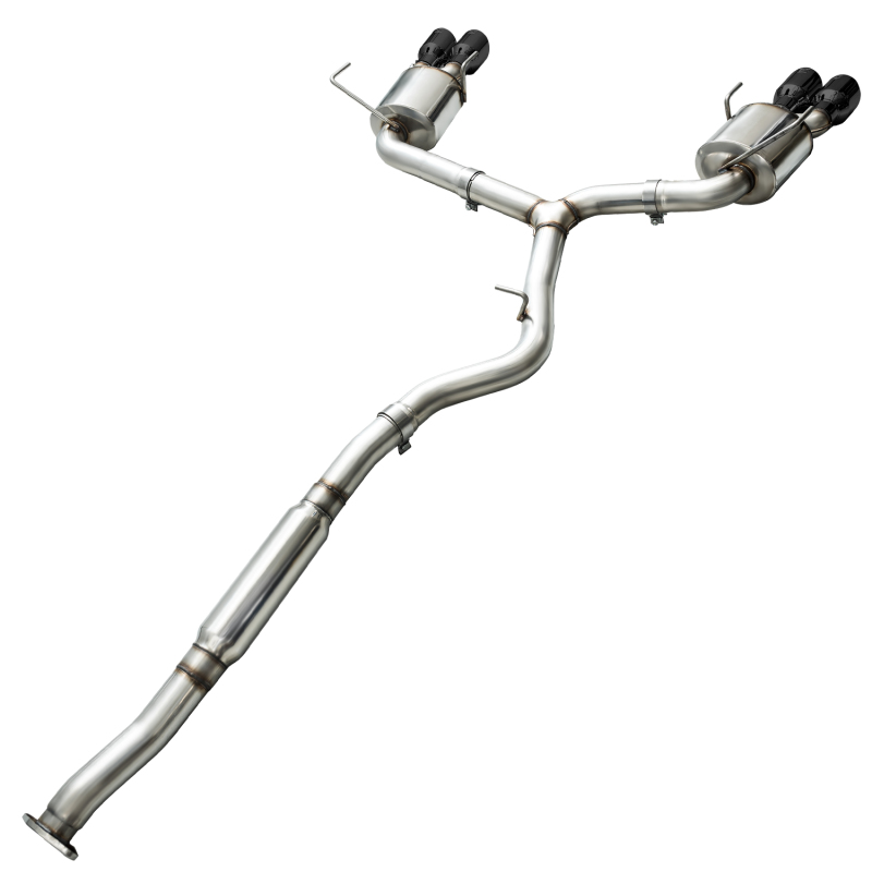 Subaru WRX Performance Exhaust - Rear - AWE Tuning - Cat-Back Touring, Diamond Black Tips (102mm) - Diamond Black - `15-`27